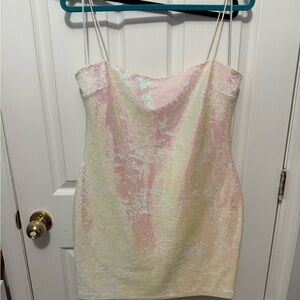 Likely Pink and Cream Sequin Camisole Top